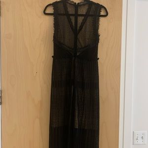 Alexis Black Midi Dress, Size Small
